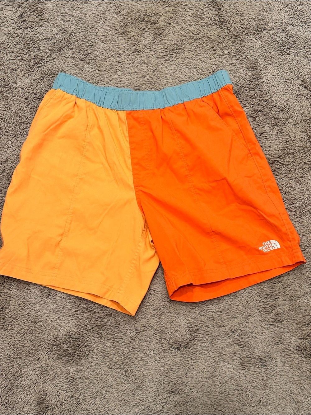 The North Face Two-Tone Orange Swim Trunks Shorts Medium